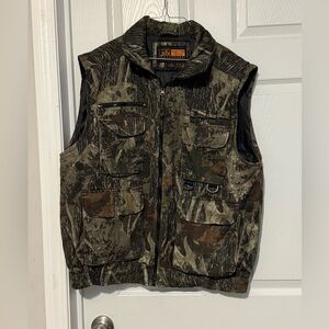 Canyon Guide Outfitters Men's Camo Vest Large Zip-Up Outdoor Hunting size Large